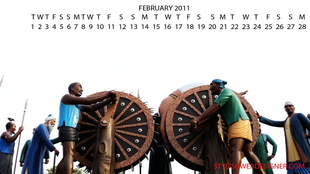 february 2011 wallpaper calendar. February 2011