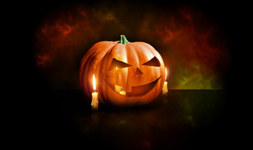 design background in photoshop. Design a Halloween Pumpkin