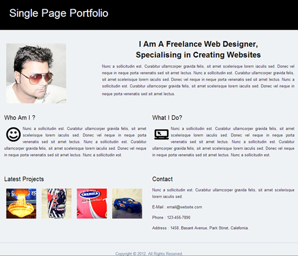 Single-Page-Portfolio