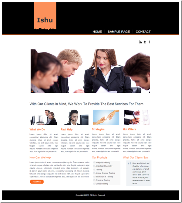 ishu-website-template