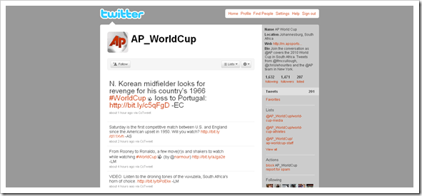 follow fifa world cup 2010 on twitter 10