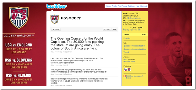 follow fifa world cup 2010 on twitter 2