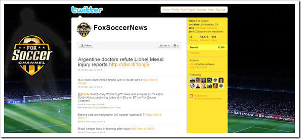 follow fifa world cup 2010 on twitter 8