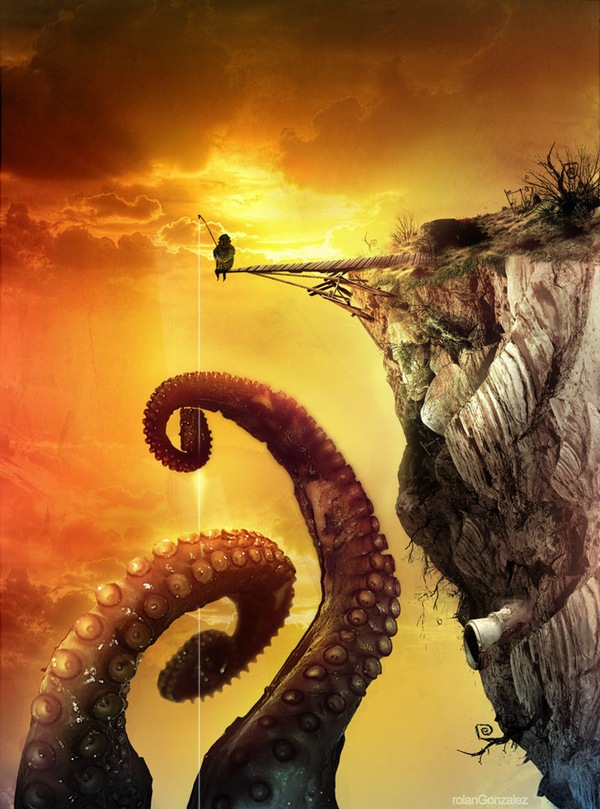 The_fisherman_of_Giant_Octopus_by_riolcrt
