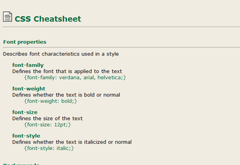 CSS Cheatsheet