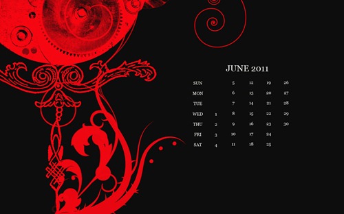 Desktop Wallpaper Calendar : June 2011