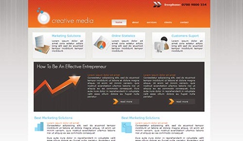 html css template