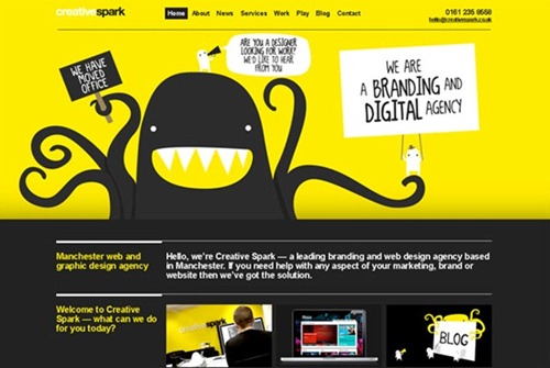 cartoon website design