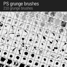 Win 210 Grunge Brushes from VectorPack.net
