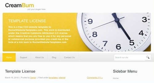 Best Free HTML And CSS Templates OF 2011