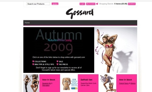online lingerie shop