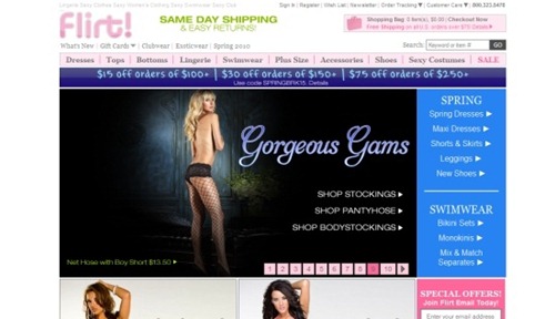 online lingerie shop