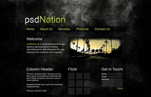 download free psd website templates