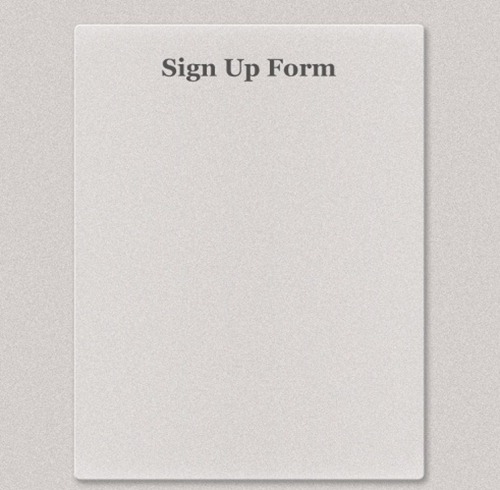 sign up form photoshop tutorial