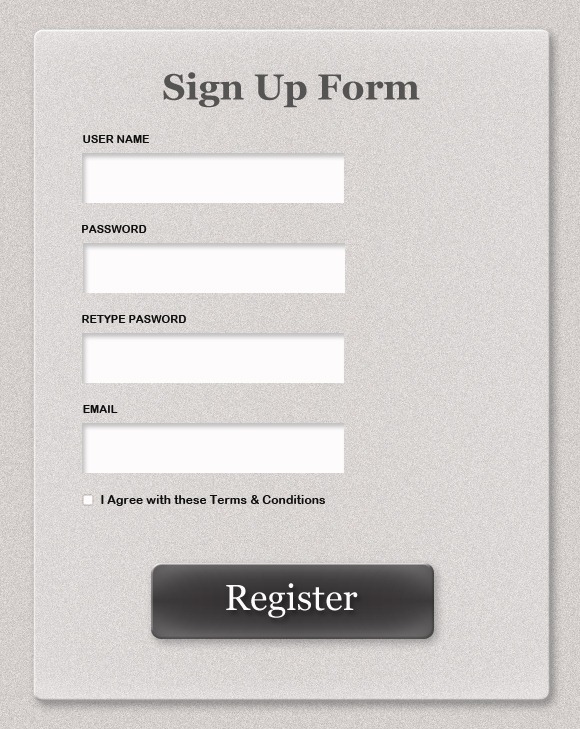 sign up form