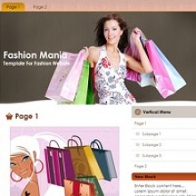 Free Website Template–Fashion Mania