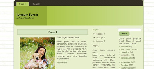 free html and css templates of july 2012