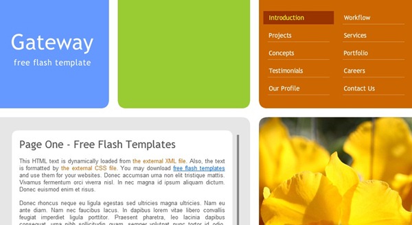 free flash templates