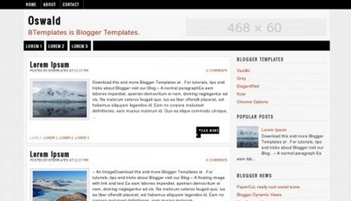free minimal blogger templates
