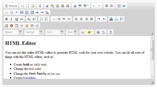 online html editors