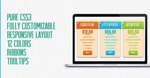 css3 pricing tables