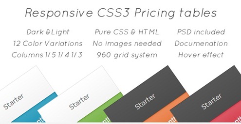 css3 pricing tables