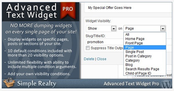 wordpress widgets