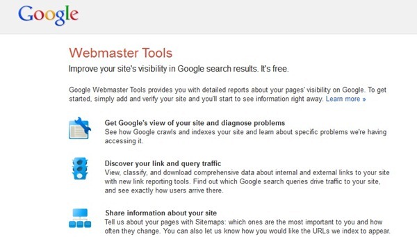 google webmaster tools