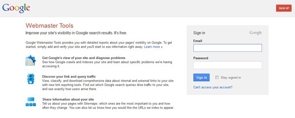google webmaster tools