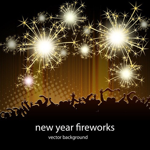 new year fireworks vectors