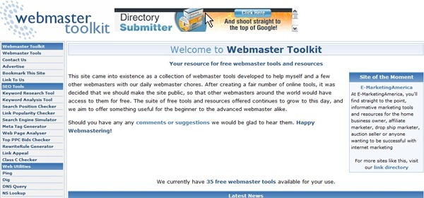 webmaster toolkit
