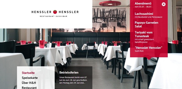 bar and restaurant website designs