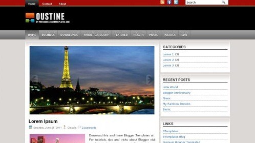 magazine style blogger template