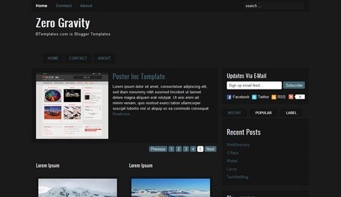 magazine style blogger template