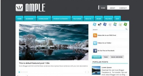 magazine style blogger template