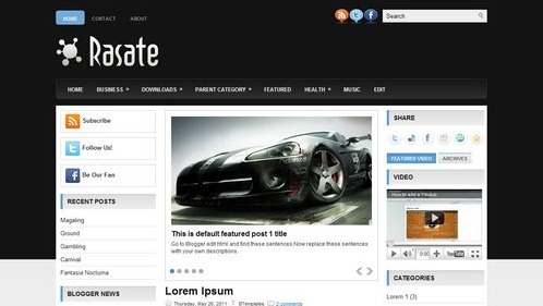 magazine style blogger template