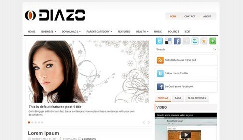 magazine style blogger template