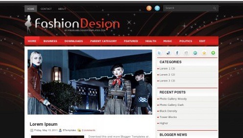 magazine style blogger template