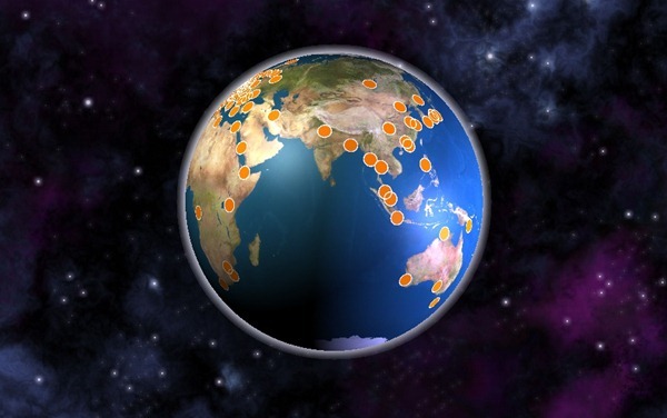 HTML5 3D Interactive Globe