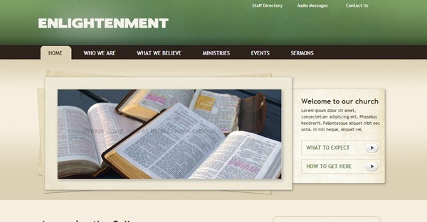 church website template