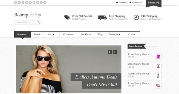 fashion website template