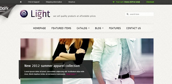 fashion website template