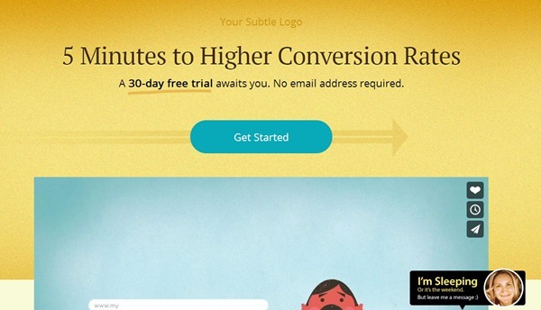 unbounce landing page template