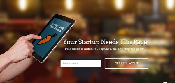 unbounce landing page template
